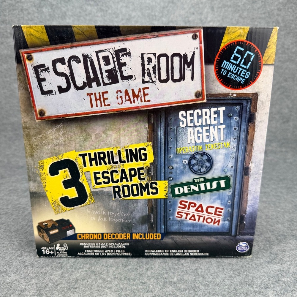 Spin Master Escape Room The Game 3 Adventures Sealed Contents Chrono Decoder